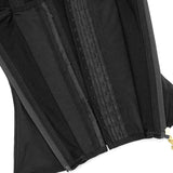 Colombian waist trainer vest with steel ribs, gold zippers, front and back compression for slimming and support